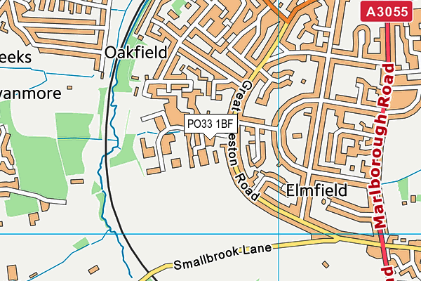 PO33 1BF map - OS VectorMap District (Ordnance Survey)