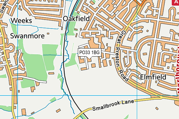 PO33 1BG map - OS VectorMap District (Ordnance Survey)