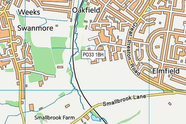 PO33 1BH map - OS VectorMap District (Ordnance Survey)