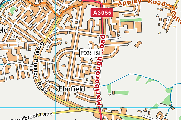 PO33 1BJ map - OS VectorMap District (Ordnance Survey)