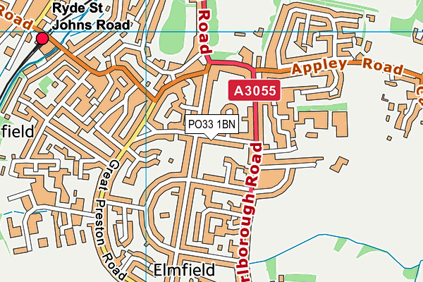 PO33 1BN map - OS VectorMap District (Ordnance Survey)