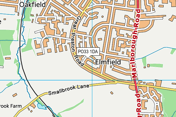 PO33 1DA map - OS VectorMap District (Ordnance Survey)