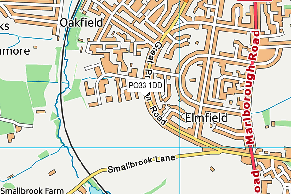 PO33 1DD map - OS VectorMap District (Ordnance Survey)