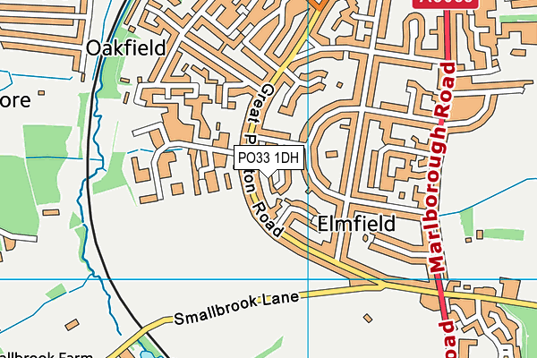 PO33 1DH map - OS VectorMap District (Ordnance Survey)