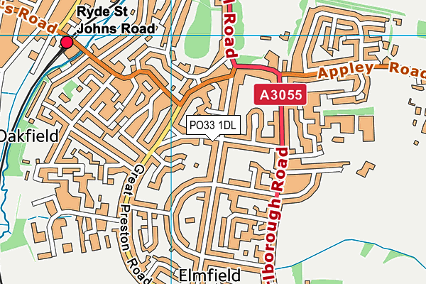 PO33 1DL map - OS VectorMap District (Ordnance Survey)