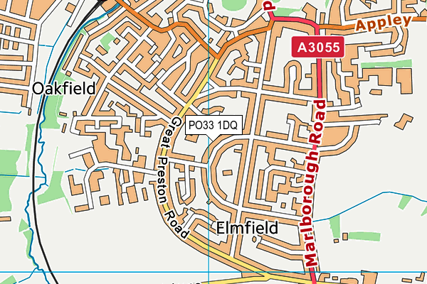 PO33 1DQ map - OS VectorMap District (Ordnance Survey)