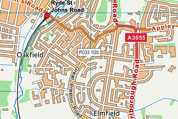 PO33 1DS map - OS VectorMap District (Ordnance Survey)