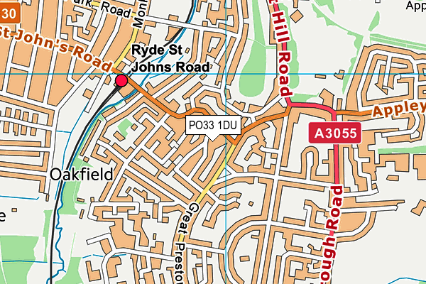 PO33 1DU map - OS VectorMap District (Ordnance Survey)