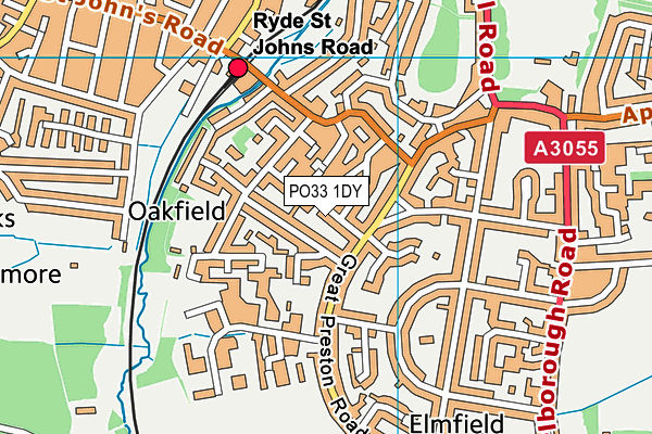 PO33 1DY map - OS VectorMap District (Ordnance Survey)