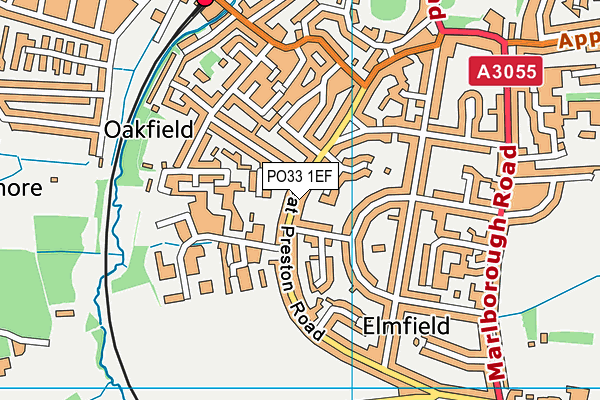 PO33 1EF map - OS VectorMap District (Ordnance Survey)