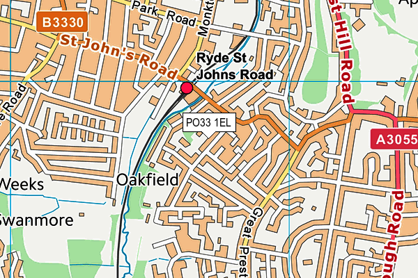 PO33 1EL map - OS VectorMap District (Ordnance Survey)