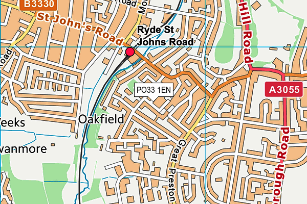 PO33 1EN map - OS VectorMap District (Ordnance Survey)