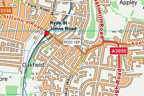 PO33 1EP map - OS VectorMap District (Ordnance Survey)