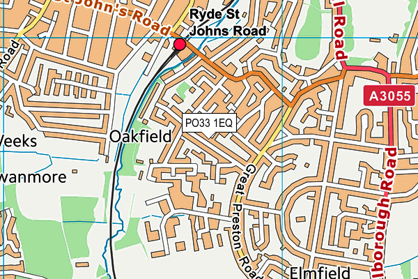 PO33 1EQ map - OS VectorMap District (Ordnance Survey)