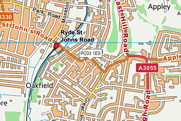 PO33 1ES map - OS VectorMap District (Ordnance Survey)