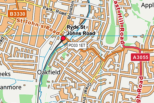 PO33 1ET map - OS VectorMap District (Ordnance Survey)