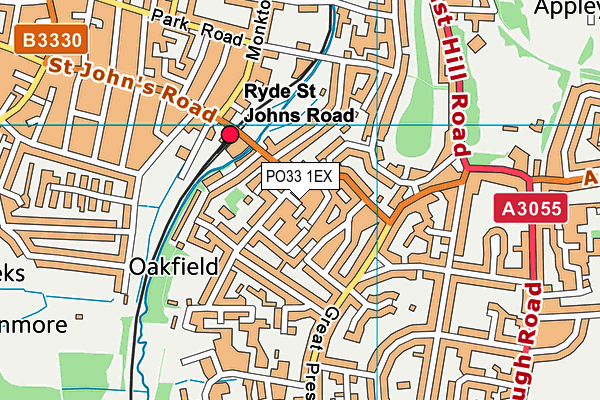 PO33 1EX map - OS VectorMap District (Ordnance Survey)