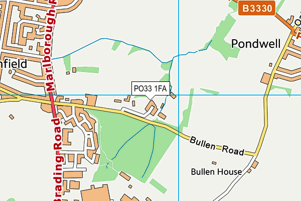 PO33 1FA map - OS VectorMap District (Ordnance Survey)