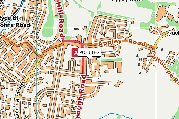 PO33 1FG map - OS VectorMap District (Ordnance Survey)