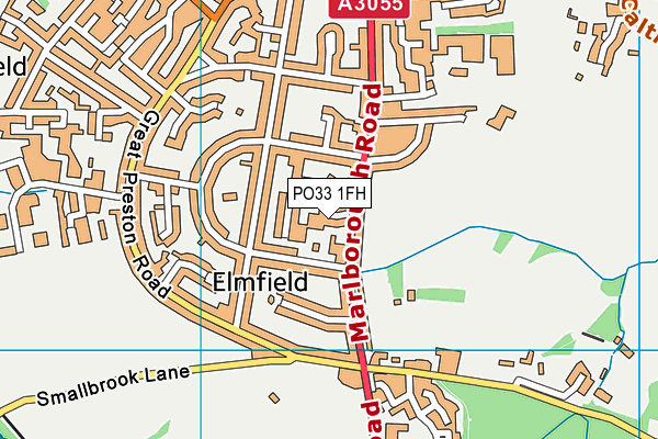 PO33 1FH map - OS VectorMap District (Ordnance Survey)