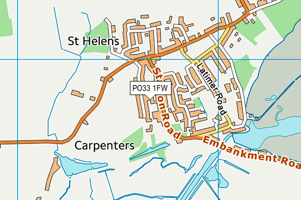 PO33 1FW map - OS VectorMap District (Ordnance Survey)