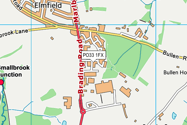 PO33 1FX map - OS VectorMap District (Ordnance Survey)