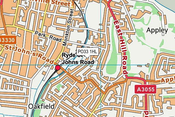 PO33 1HL map - OS VectorMap District (Ordnance Survey)