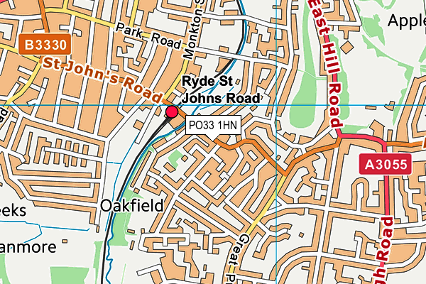 PO33 1HN map - OS VectorMap District (Ordnance Survey)