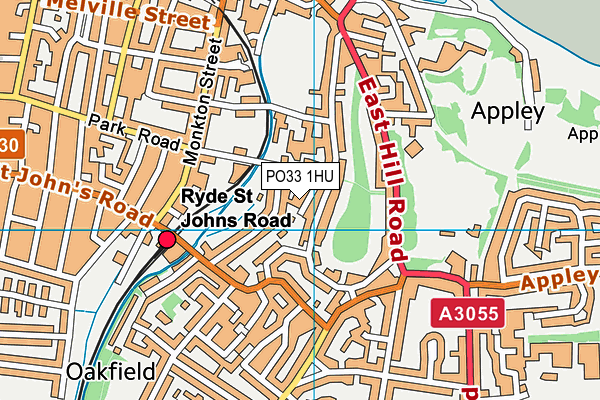 PO33 1HU map - OS VectorMap District (Ordnance Survey)