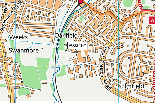 PO33 1HY map - OS VectorMap District (Ordnance Survey)