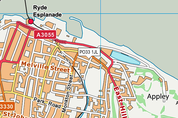 PO33 1JL map - OS VectorMap District (Ordnance Survey)