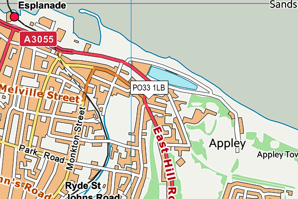 PO33 1LB map - OS VectorMap District (Ordnance Survey)