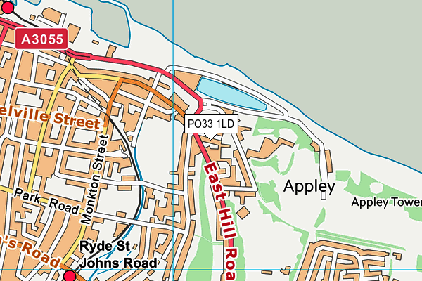 PO33 1LD map - OS VectorMap District (Ordnance Survey)