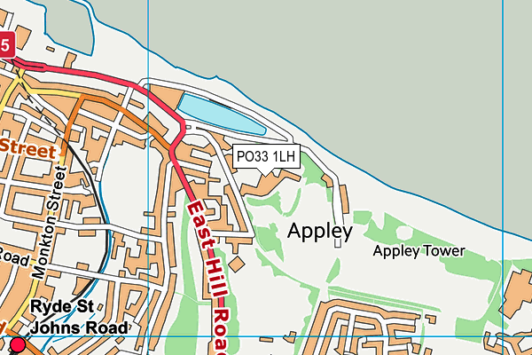 PO33 1LH map - OS VectorMap District (Ordnance Survey)