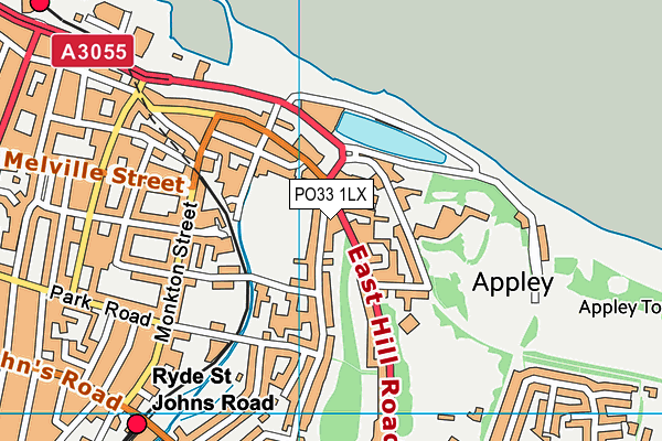 PO33 1LX map - OS VectorMap District (Ordnance Survey)