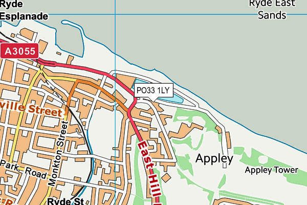 PO33 1LY map - OS VectorMap District (Ordnance Survey)