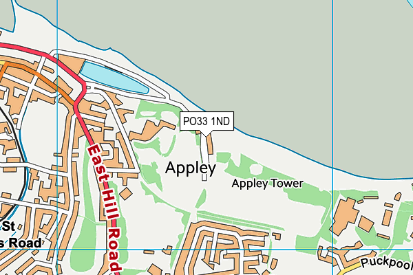 PO33 1ND map - OS VectorMap District (Ordnance Survey)