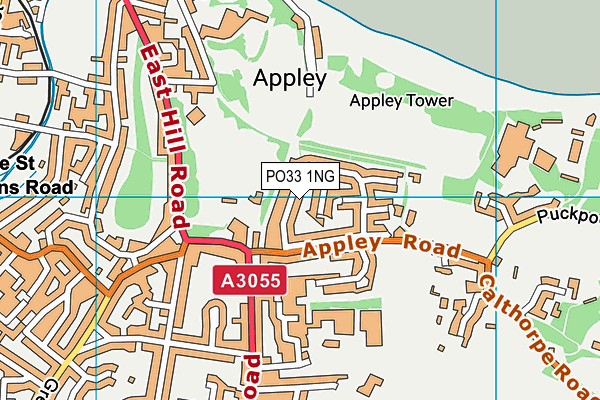 PO33 1NG map - OS VectorMap District (Ordnance Survey)