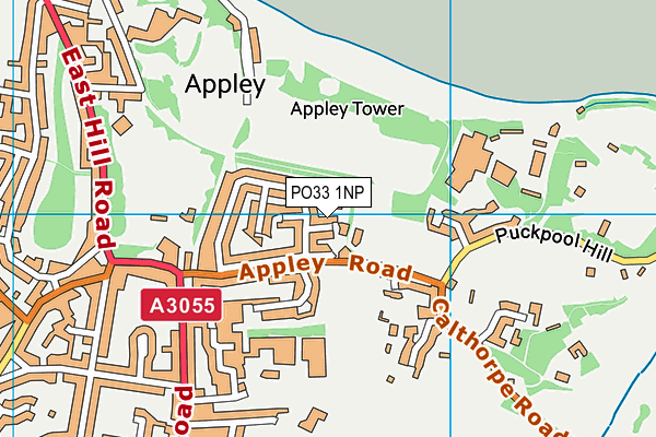 PO33 1NP map - OS VectorMap District (Ordnance Survey)