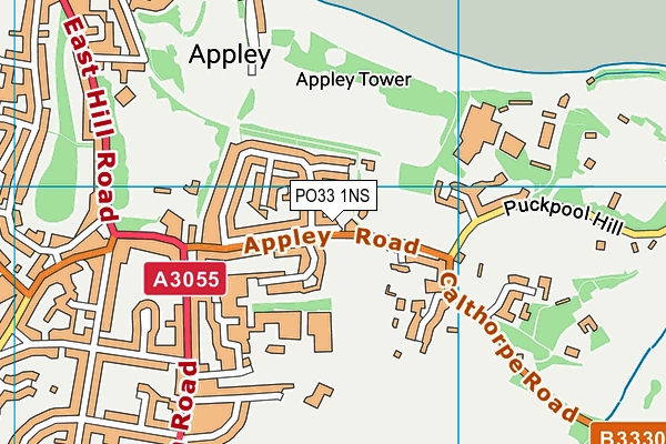 PO33 1NS map - OS VectorMap District (Ordnance Survey)