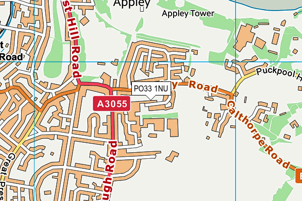 PO33 1NU map - OS VectorMap District (Ordnance Survey)