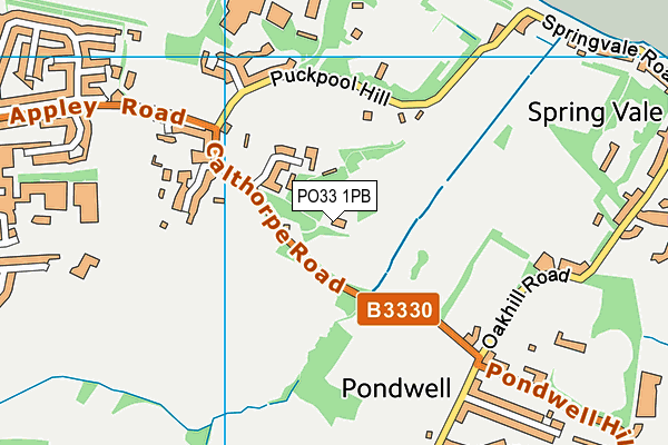 PO33 1PB map - OS VectorMap District (Ordnance Survey)