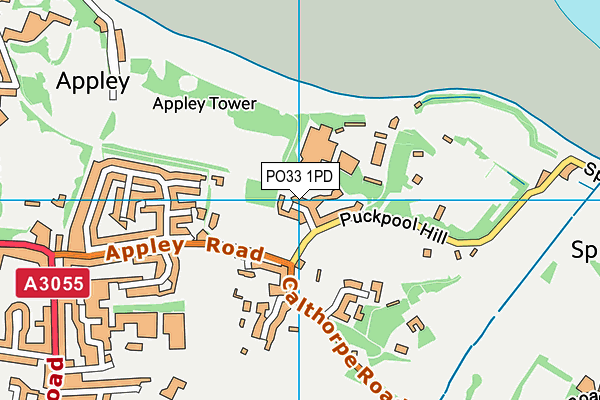 PO33 1PD map - OS VectorMap District (Ordnance Survey)