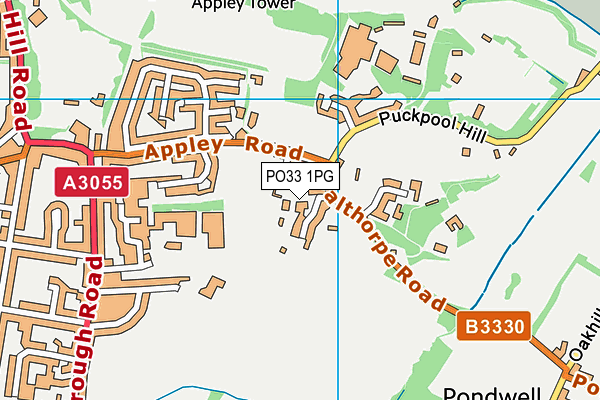 PO33 1PG map - OS VectorMap District (Ordnance Survey)