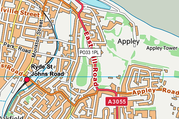 PO33 1PL map - OS VectorMap District (Ordnance Survey)