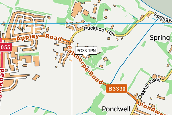 PO33 1PN map - OS VectorMap District (Ordnance Survey)