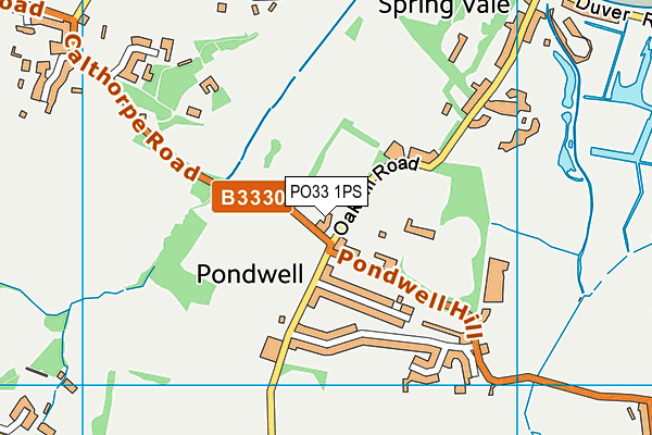 PO33 1PS map - OS VectorMap District (Ordnance Survey)