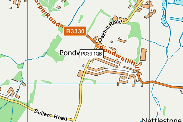 PO33 1QB map - OS VectorMap District (Ordnance Survey)