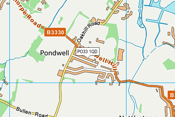 PO33 1QD map - OS VectorMap District (Ordnance Survey)