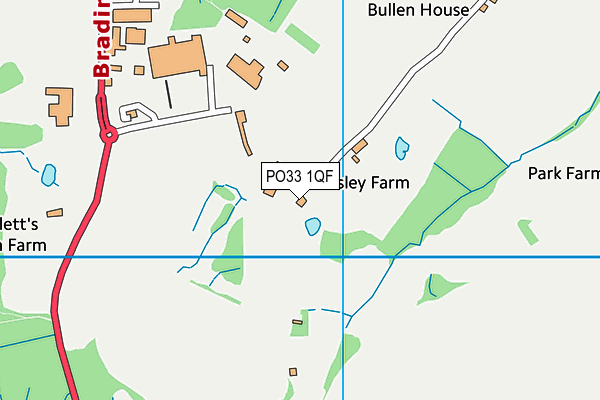 PO33 1QF map - OS VectorMap District (Ordnance Survey)